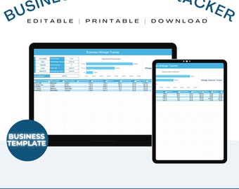 Business Mileage Tracker Spreadsheet - HMRC Compliant (Digital Download)