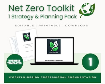Net Zero Strategy & Planning Pack | Sustainability Templates for UK Organisations