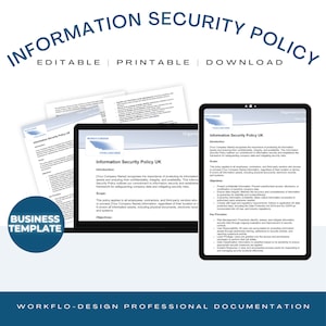 Secure your UK business with our GDPR-compliant Information Security Policy template. Essential for data protection & legal compliance