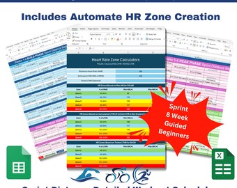 8-Week Sprint Triathlon Plan for Beginners | Swim, Bike, Run (Excel Download)