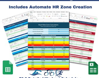 Comprehensive 70.3 Iron Distance Triathlon Training Plan with Heart Rate Calculators and Swim Drills