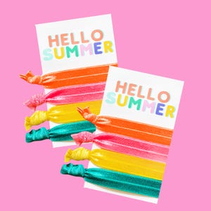 Summer Birthday Favors | Hair Tie Party Favors | End of School Year Gifts | Summer Beach Party | Party Favors