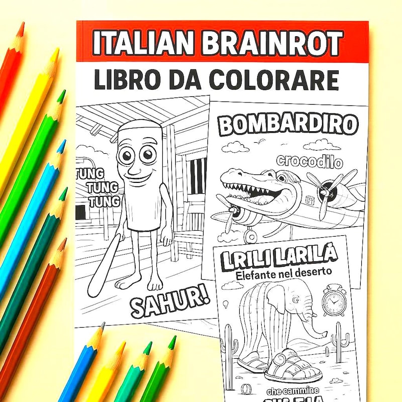 Italian Brainrot Coloring Page - Etsy