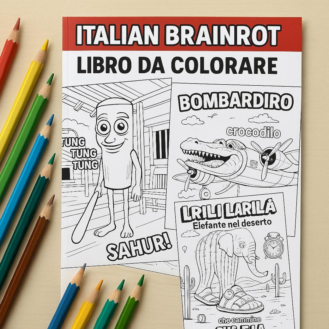 Italian Brainrot Animals Coloring Pages. Brainrot Animals Inspired ...