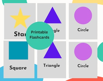 Printable Shape Flashcards/Educational/learn/Fun