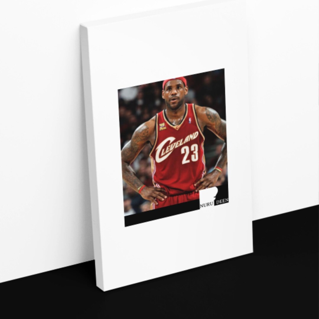 signed lebron poster