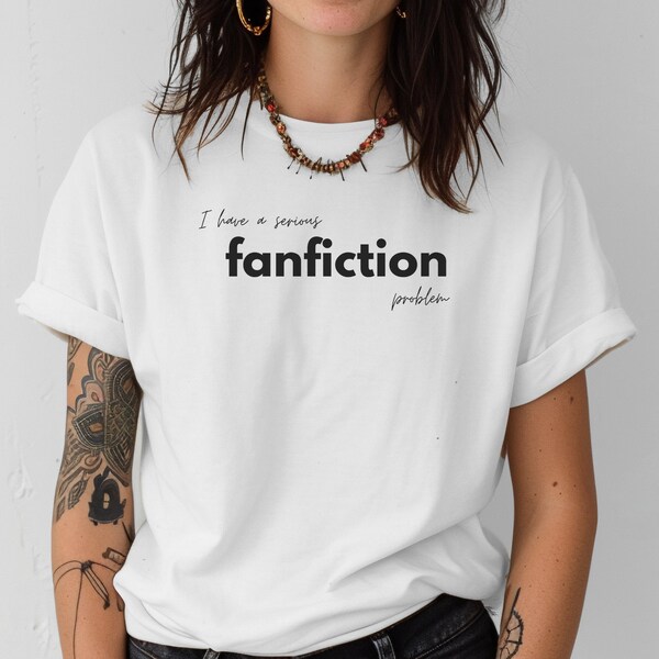 Tshirt en coton unisexe Fanfiction Addict - pour les lecteurs de Dramione, AO3, Menacled et autres fanfics