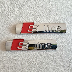 S Line Badge Wing Logo Chrome Side Fender Emblem Sticker Car Accessories