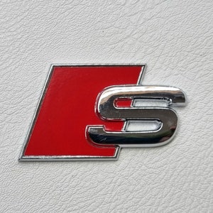 S Line Badge Logo Silver Rear Trunk Emblem Sticker Car Accessories