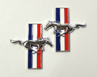 Mustang Badge Logo 2 stks Fender Wing Side Embleem Sticker Shelby GT500 Auto Accessoires: