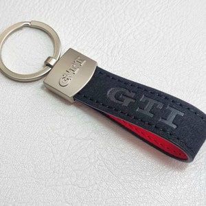 Gti porte-clés en cuir logo porte-clés Golf Mk7 Mk8 Mk6 Mk5 Polo accessoires de voiture cadeau pour hommes anniversaire noël