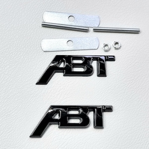 ABT Grille Badge + Logo Abt Emblem Rear Trunk Black Tailgate Sticker Car Accessories
