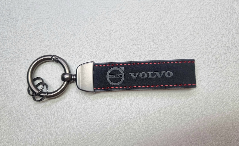 Volvo Keychain Leather Keyring Lanyard Logo Car Accessories Gift for ...