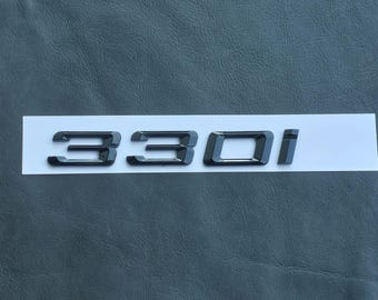BMW 330i Gloss Black Trunk Emblem, Rear Lid Sticker