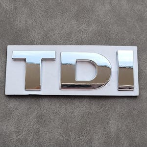TDI Emblem Badge Silver Rear Trunk Logo Sticker Polo Golf Mk4 Mk5 Mk6 Car Accessories
