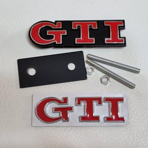 Gti Front Grill Badge + Gti Rear Trunk Logo Emblem Sticker Mk7 Mk6 Mk8 Mk5 Car Accessories