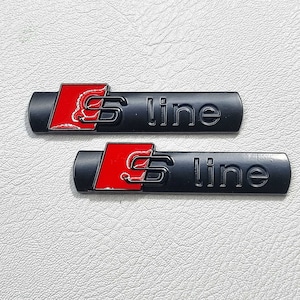 S Line Badge Wing Logo Black Side Fender Emblem Sticker Car Accessories