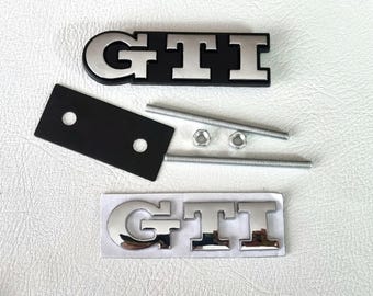 Gti Front Grill Badge + Gti Rear Trunk Logo Emblem Sticker Silver Golf Mk7 Mk6 Mk5 Mk4 Car Accessories