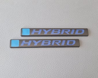 Hybrid Emblem Badge Black 2pcs Side Wing Logo Sticker Decal Car Accessories
