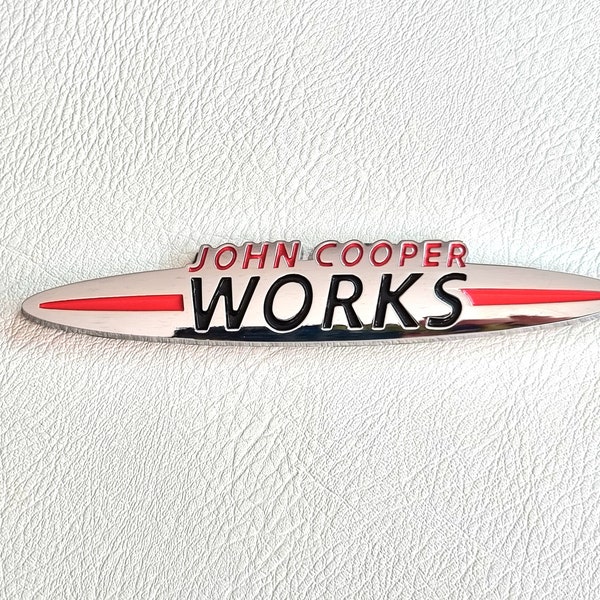 John Cooper Works JCW Emblem Badge Rear Trunk Sticker Chrome Mini Cooper One Countryman Car Accessories