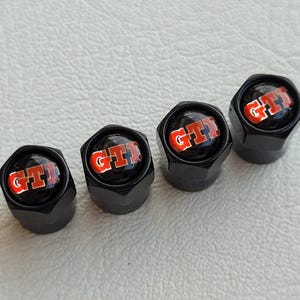 Gti Tire Valve Caps 4Pcs Logo Golf Polo Stem Dust Air Cap Car Accessories