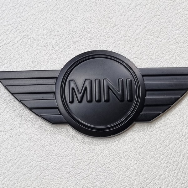 Mini Cooper Badge Logo Black 11.5x5cm Bonnet Boot Emblem Sticker JCW R53 R55 R56 R57 R58 R59 Car Accessories