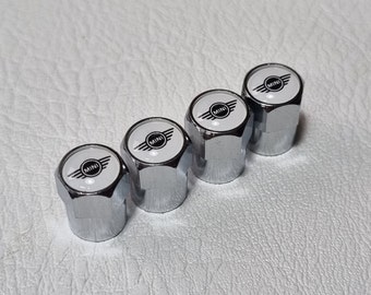 Mini Cooper Tire Valve Caps 4Pcs Logo Stem Dust Air Cap Car Accessories