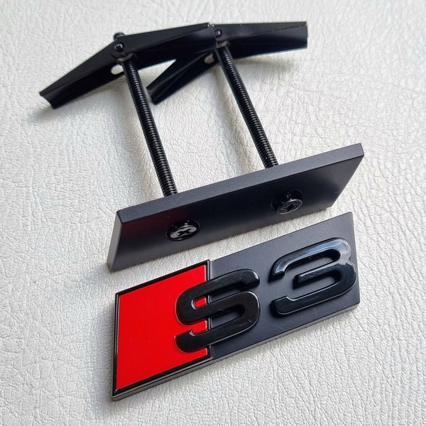 Logo de calandre S3 Emblème de calandre noire Accessoires de voiture