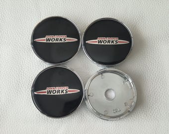 Jcw 60mm Center Hub Caps 4pcs Wheel Center Covers John Cooper Works Car Accessories