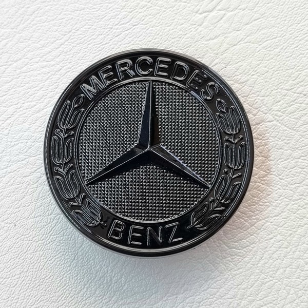 Mercedes cofano distintivo logo nero 5,7 cm emblema cofano accessori auto