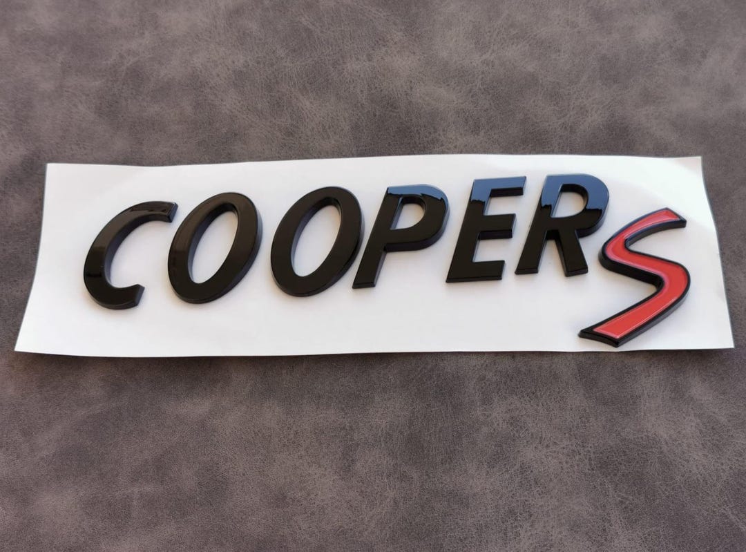 Carbon Kings Gloss Black Mini Cooper S Boot Badge Letters R53 R56 F56 R55 R52 R57 R58 R59 R60