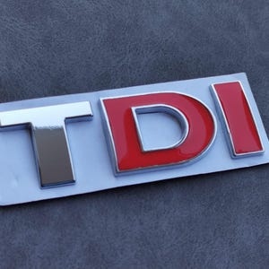 Emblem TDI Badge Silver Rear Trunk Logo Sticker Polo Golf Mk7 Mk6 Mk8 Mk5 Car Accessories Tuning