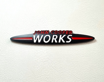 John Cooper Works JCW Emblem Badge Rear Trunk Sticker Black Mini Cooper One Countryman Car Accessories