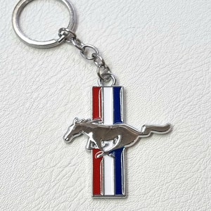 Mustang Keyring Metal Logo Keychain Shelby Gt500 Car Accessories Gift For Men Birthday Christmas