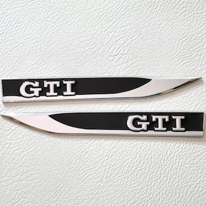 Gti Emblem Badge Black Side Wing Logo Sticker Golf Mk7 Mk6 Mk8 Mk5 Car Accessories