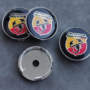 60mm Tapacubos Centro de Ruedas Llantas Abarth Accesorio para Coche Fiat 500