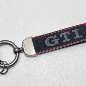 Gti Keychain Leather Alcantara Golf Mk7 Mk8 Mk6 Mk5 Keyring Logo Car Accessories