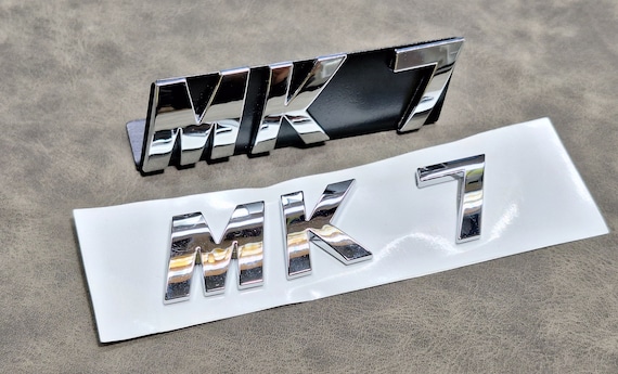 Mk7 Grille Badge Logo + Mk7 Rear Trunk Emblem Sticker Golf Car