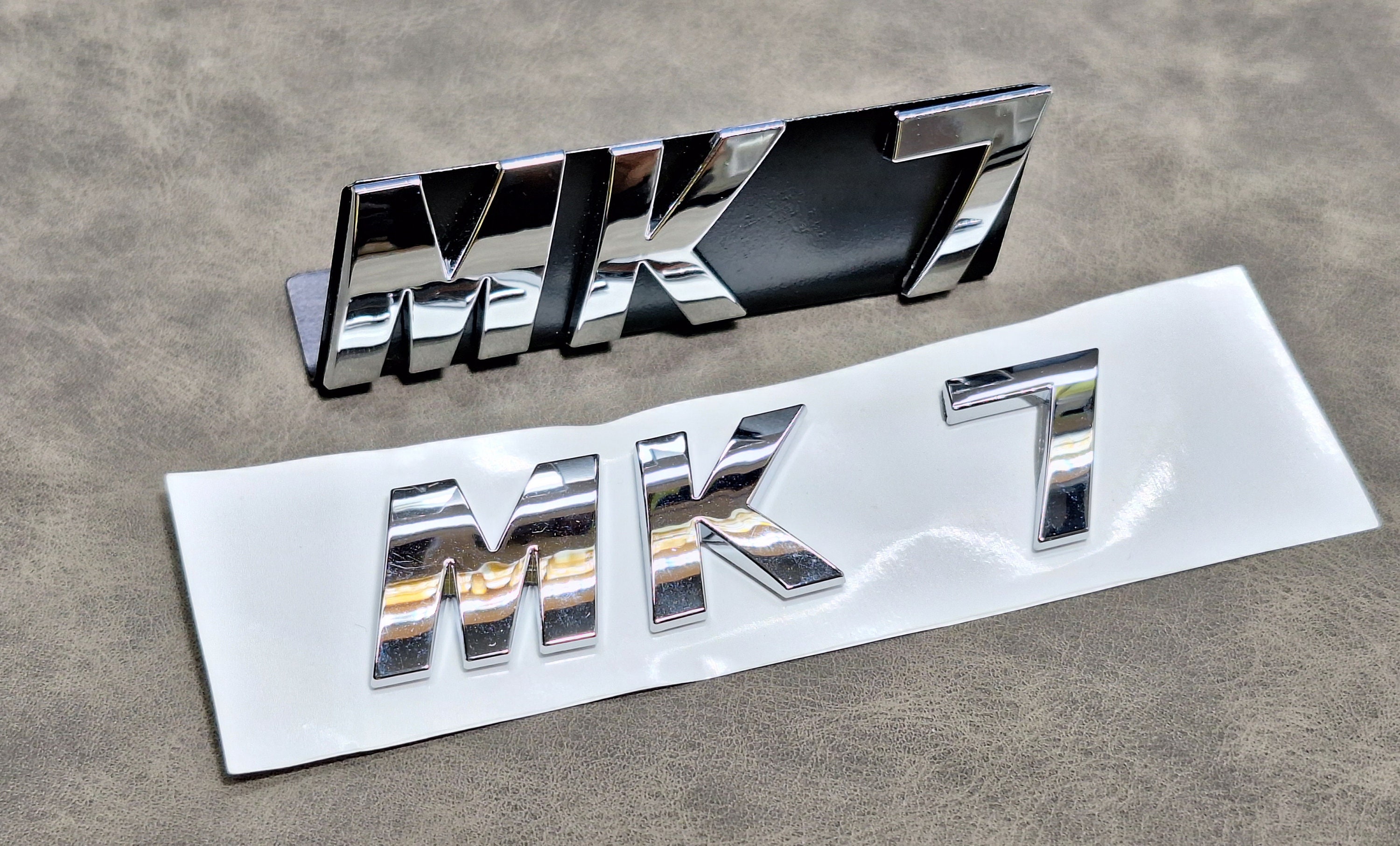 Mk7 Grille Badge Logo + Mk7 Rear Trunk Emblem Sticker Golf Car