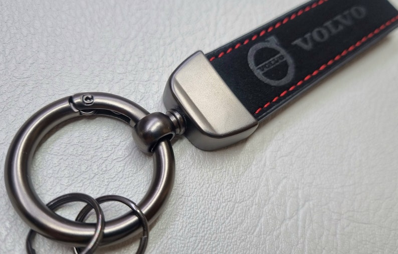 Volvo Keychain Leather Keyring Lanyard Logo Car Accessories Gift for ...