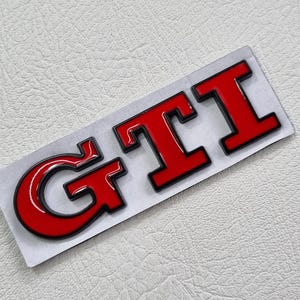 Gti Emblem Badge Red Rear Trunk Logo Sticker Polo Golf Mk7 Mk6 Mk8 Mk5 Car Accessories