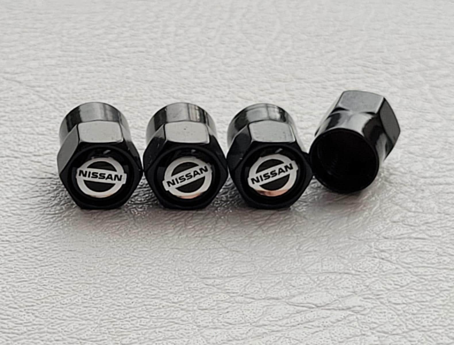 Nissan Tire Valve Caps 4Pcs Logo Stem Dust Cap Car Accessories