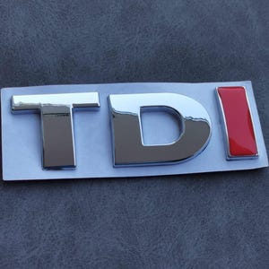 TDI Emblem Badge Silver Rear Trunk Logo Sticker Polo Golf Mk7 Mk6 Mk8 Mk5 Car Accessories
