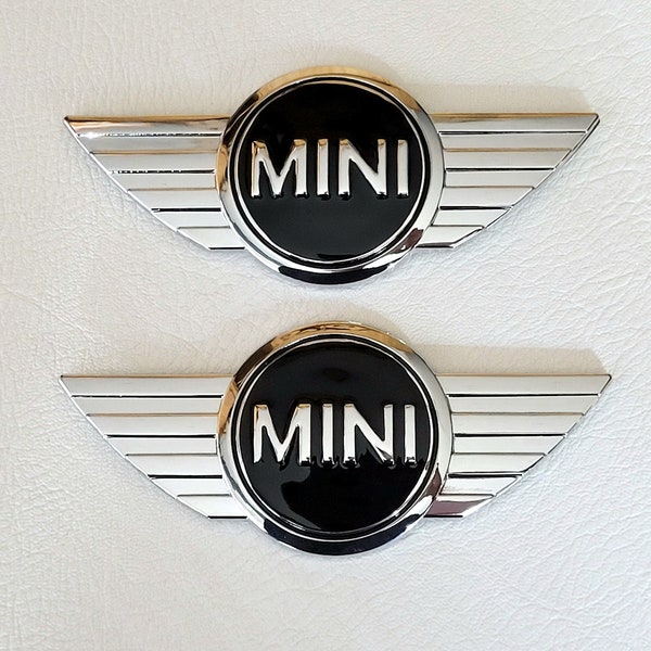 Mini Cooper Badge Logo 2 pezzi Adesivo emblema cofano bagagliaio JCW R53 R55 R56 R57 R58 R59 Accessori auto