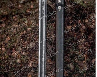 Damascus Viking Sword with Wooden Box and Scabbard Norse Northman Replica