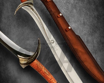 Handmade Fantasy King Sword with Free Display Stand & Sheath | Medieval Collectible Gift Birthday