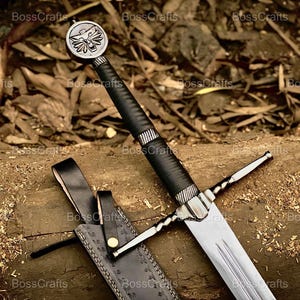 Handmade Wild Hunt Witcher Master Sword Replica Sword of Geralt Of Rivia Silver Slayer Monster Sword Christmas gift For Him