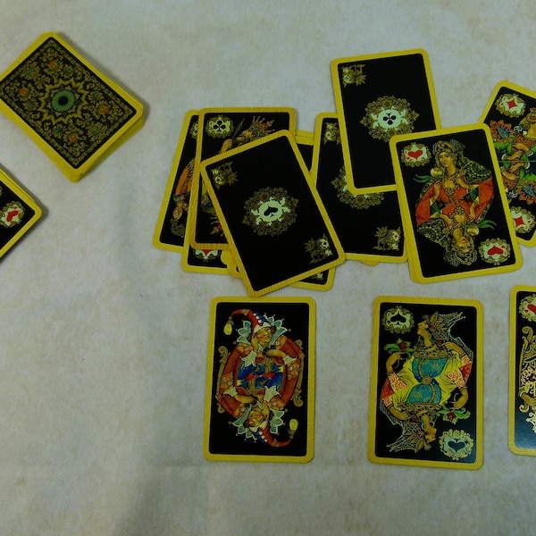 Vintage Soviet Playing Cards, 150th Anniversary of Leningrad, Creator: Bazhenov, Excellent Condition, 54 Cards