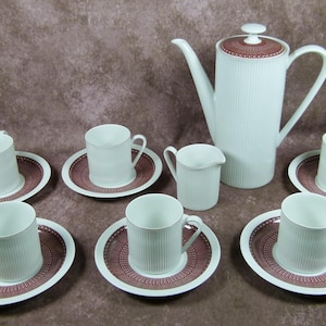Porcelain Coffee or Tea Set for 6 – Arzberg by Heinrich Löffelhardt, Excellent Condition