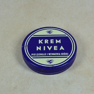 Vintage Nivea Tin Cream Box – Lechia Cosmetics Factory, Mid-20th Century